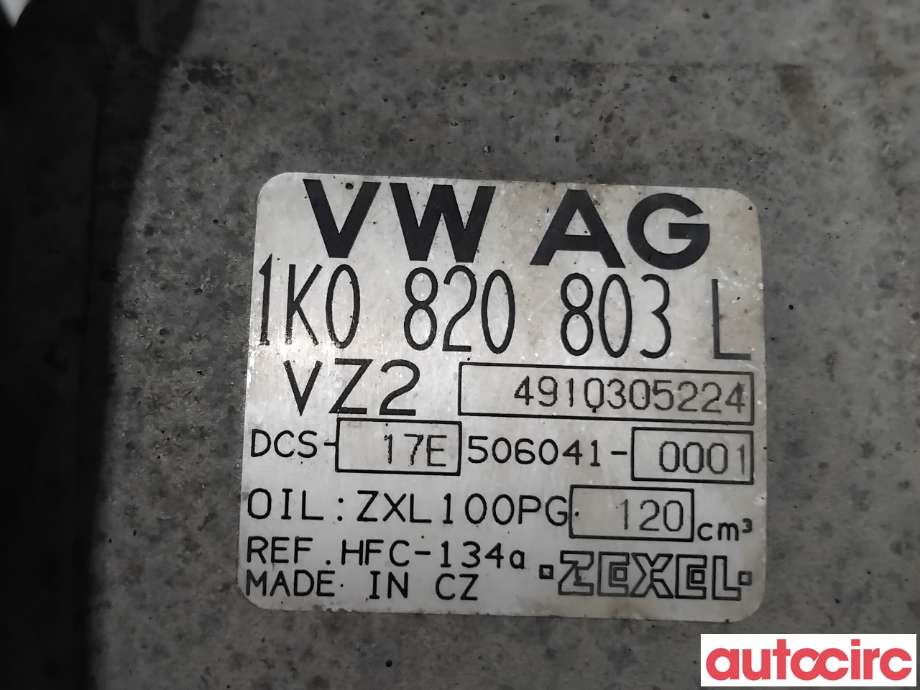 Aircondition kompressor til Škoda Octavia 2005-2008 (Type II, Fase 1)  (SKODA|1K0820859TX|DCS-17E|1K0820859T)