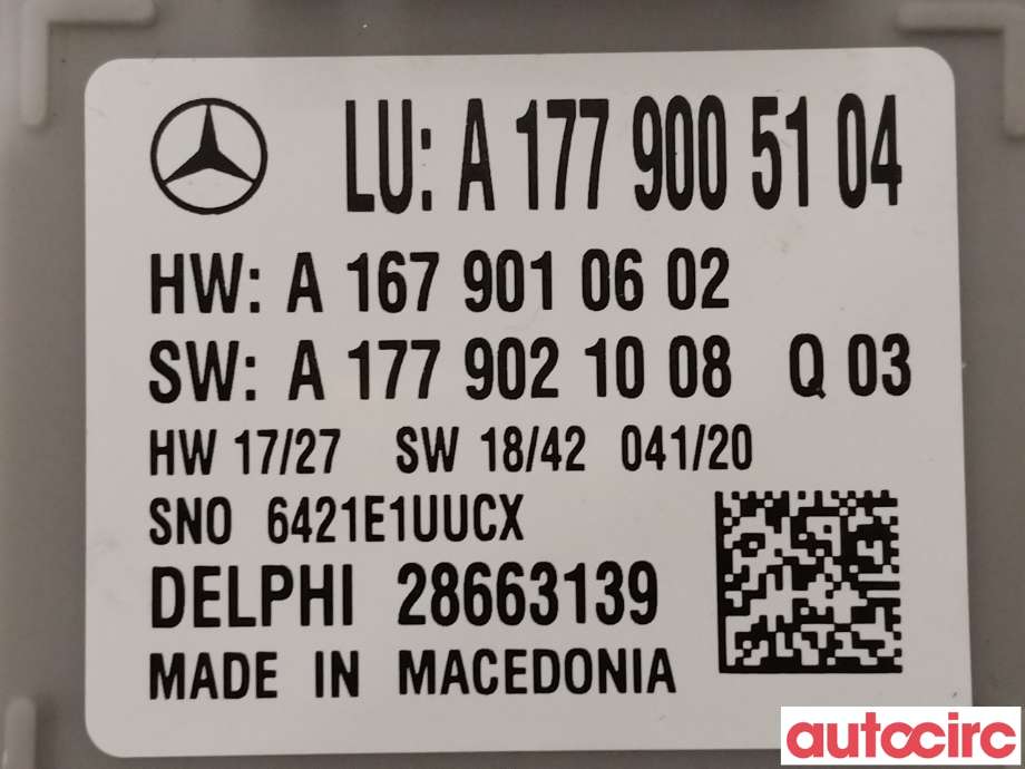 Styreenhet diverse til Mercedes EQC 2019-->>  (MERCEDES|A1779005104)