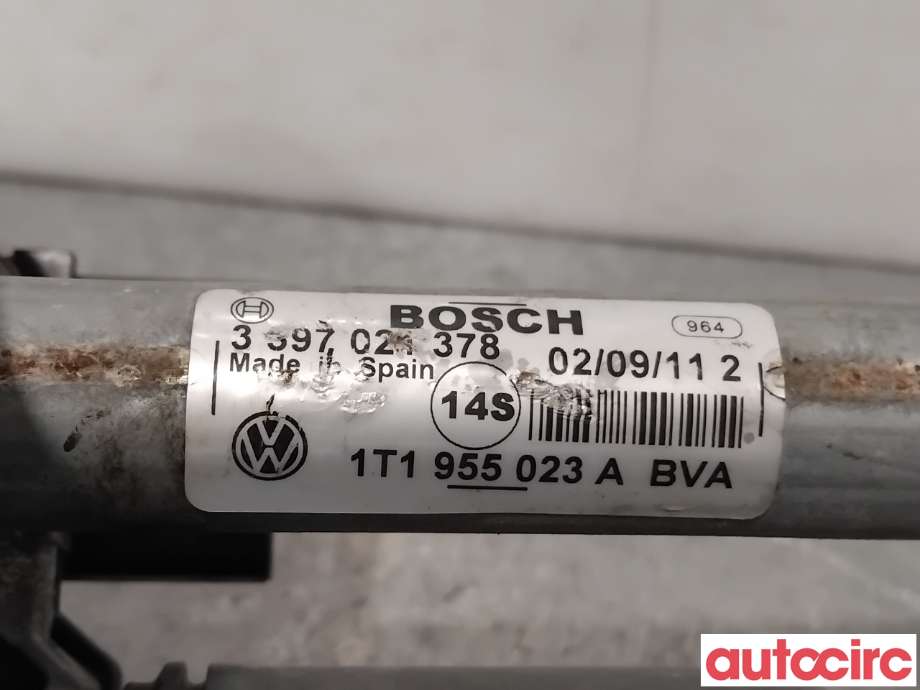 Viskermotor frontrute til VW Caddy 2010-2015 (Type III, Fase 2)  (VOLKSWAGEN|1T1955023A|1397220656|2K1955023J)