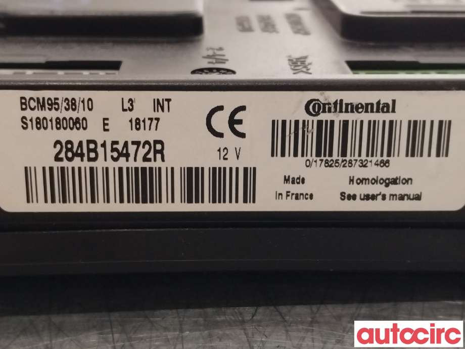 Styreenhet comfort (BCM) til Renault Zoe 2013-2019 (Fase 1)  (RENAULT|285255605R)