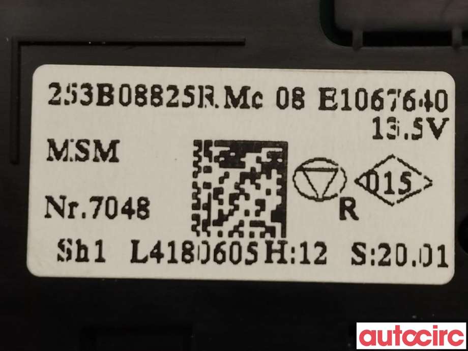 Bilstereo diverse til Renault Zoe 2013-2019 (Fase 1)  (RENAULT|253B08825R)