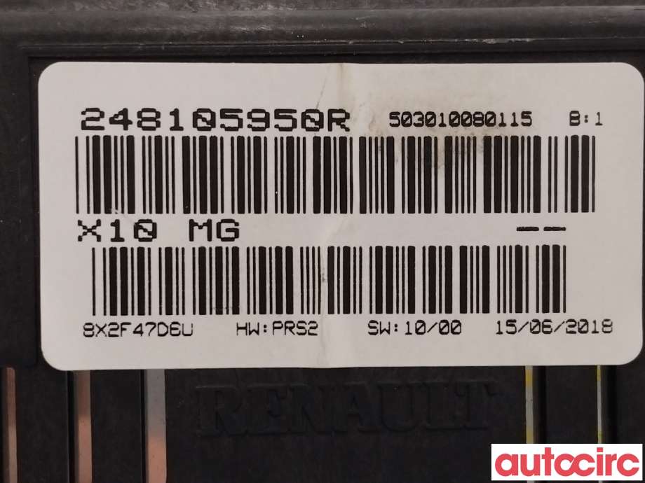 Instrumentpanel til Renault Zoe 2013-2019 (Fase 1)  (RENAULT|248105950R)