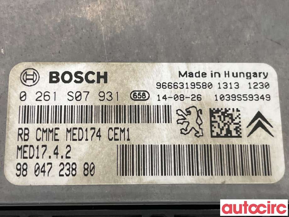 Styreenhet motor til Peugeot 3008 2009-2016 (Type I)  (PEUGEOT|1611524880|0261S07931|9804723880)