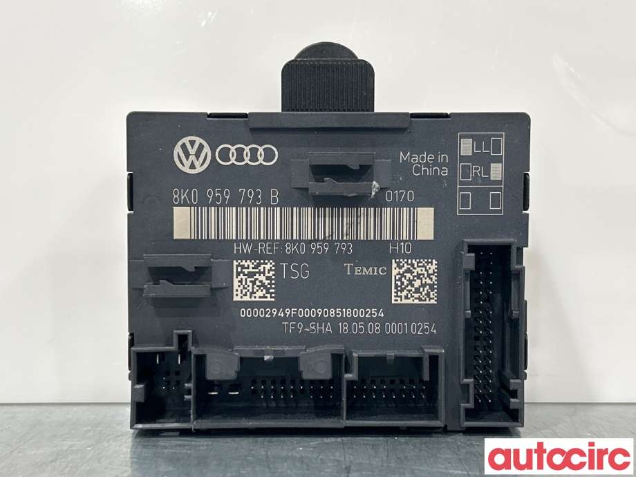 Styreenhet dør venstre foran til Audi A4 2007-2014 (Type IV) (B8) (B8) (AUDI|8K0959793B|8K0959793)