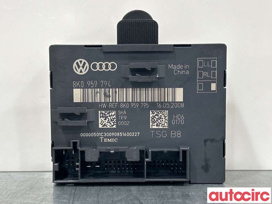 Styreenhet dør venstre foran til Audi A4 2007-2014 (Type IV) (B8) (B8) (AUDI|8K0959794)