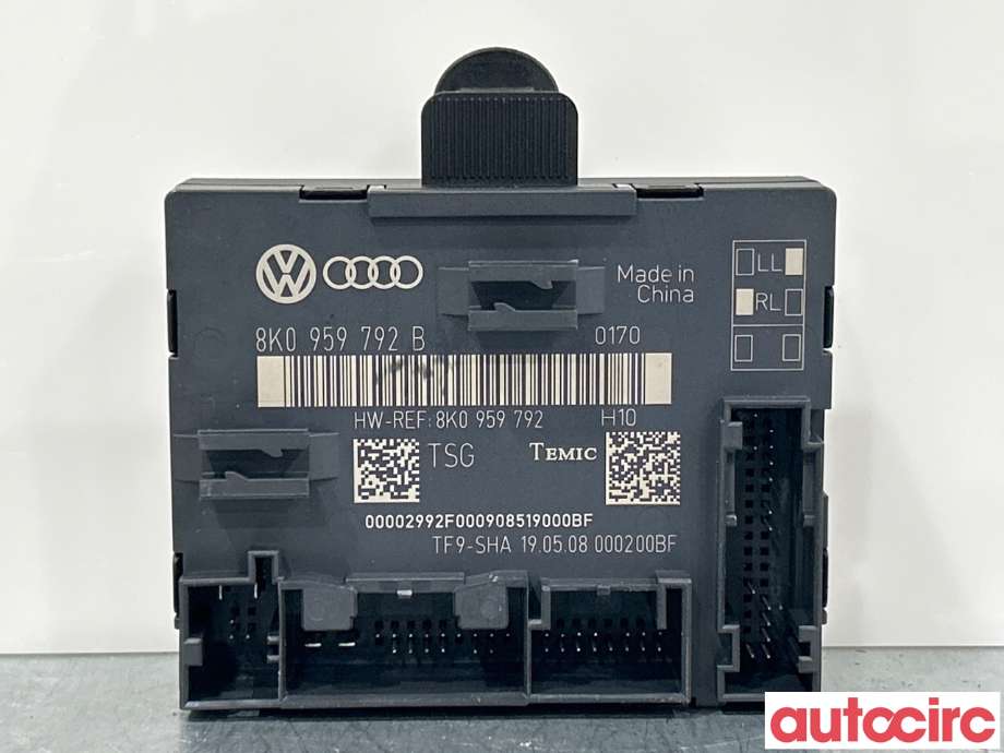Styreenhet dør venstre foran til Audi A4 2007-2014 (Type IV) (B8) (B8) (AUDI|8K0959792B)