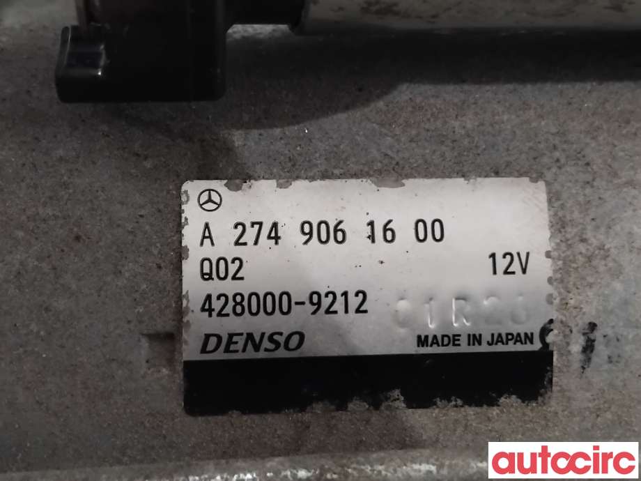 Starter diesel til Mercedes C-Klasse 2014-2018 (Fase 1) (W205) (W205) (MERCEDES|A2749062100|428000-9212|A2749061600)