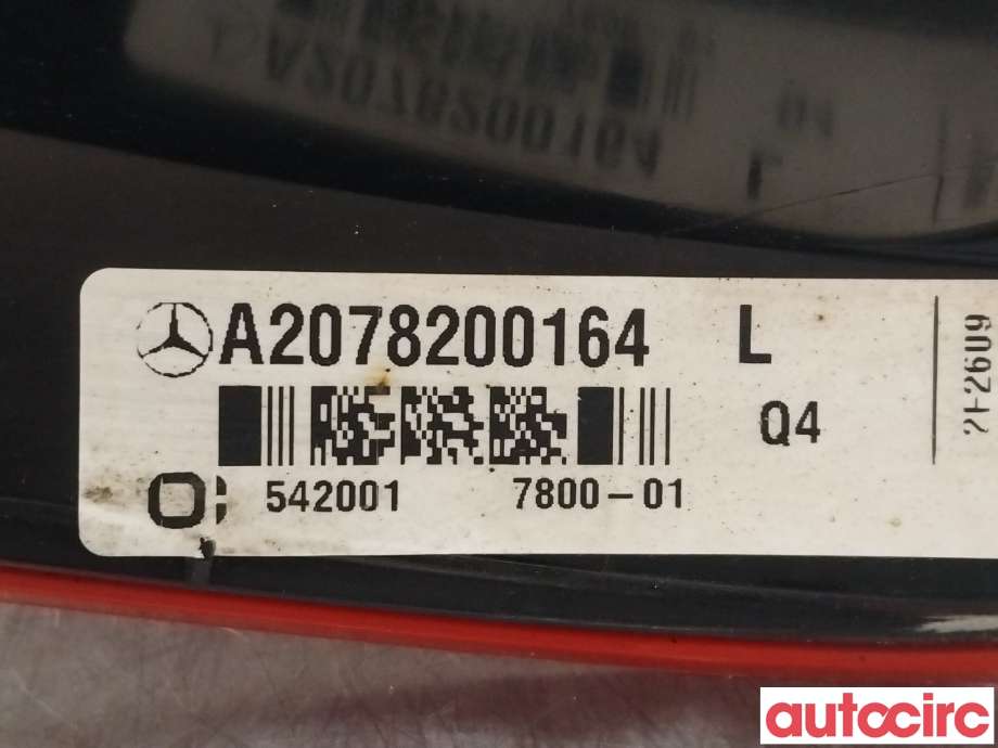 Baklykt venstre til Mercedes E-Klasse, Coupe/Cab 2009-2013 (Fase 1) (C207) (C207) (MERCEDES|A2079060158|A2078200164)