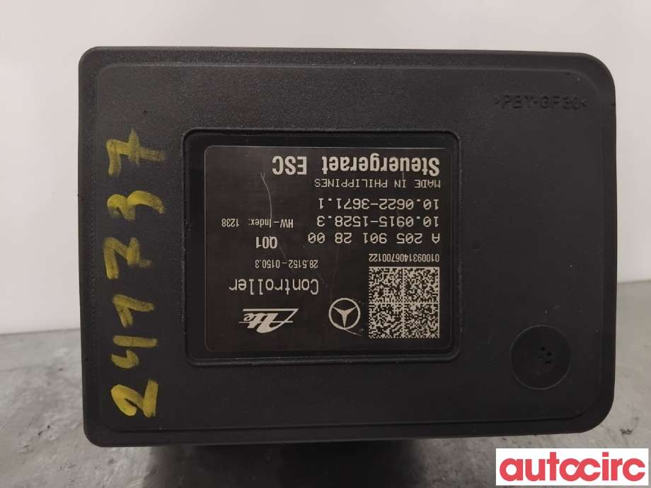 ABS sentral til Mercedes C-Klasse 2014-2018 (Fase 1) (W205) (W205) (MERCEDES|A2044310100|100915-15283|A2054313712)