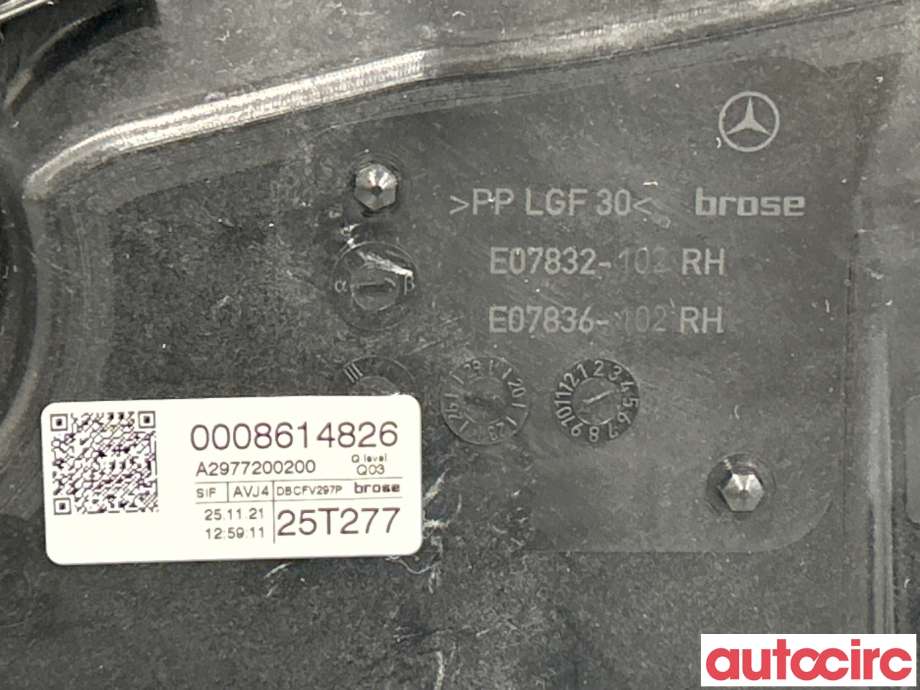 Ruteheis høyre foran til Mercedes EQS 2021-->> (V297) (V297) (MERCEDES|A2977200200)