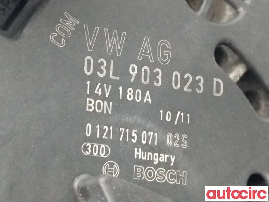 Dynamo til VW Passat 2011-2015 (B7) (B7) (VOLKSWAGEN|03L903023DX|0121715071|03L903024FX)