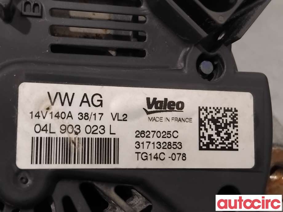 Dynamo til Škoda Octavia 2017-2020 (Type III, Fase 2)  (SKODA|04L903023LX|TG14C078|04L903023L)