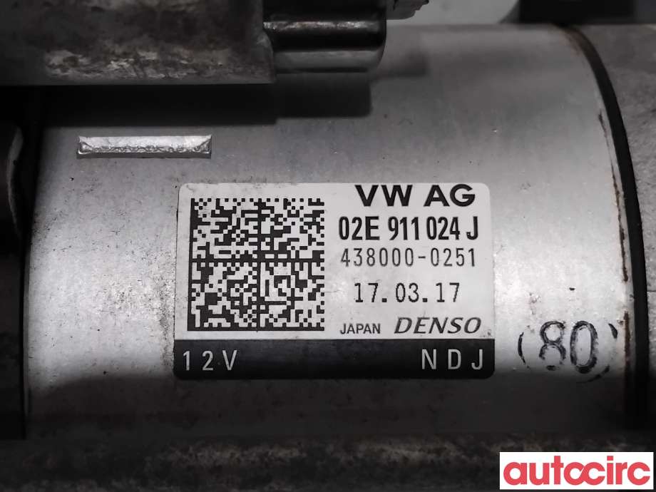 Starter diesel til Škoda Octavia 2017-2020 (Type III, Fase 2)  (SKODA|02E911024JX|438000-0251|02E911022CX)