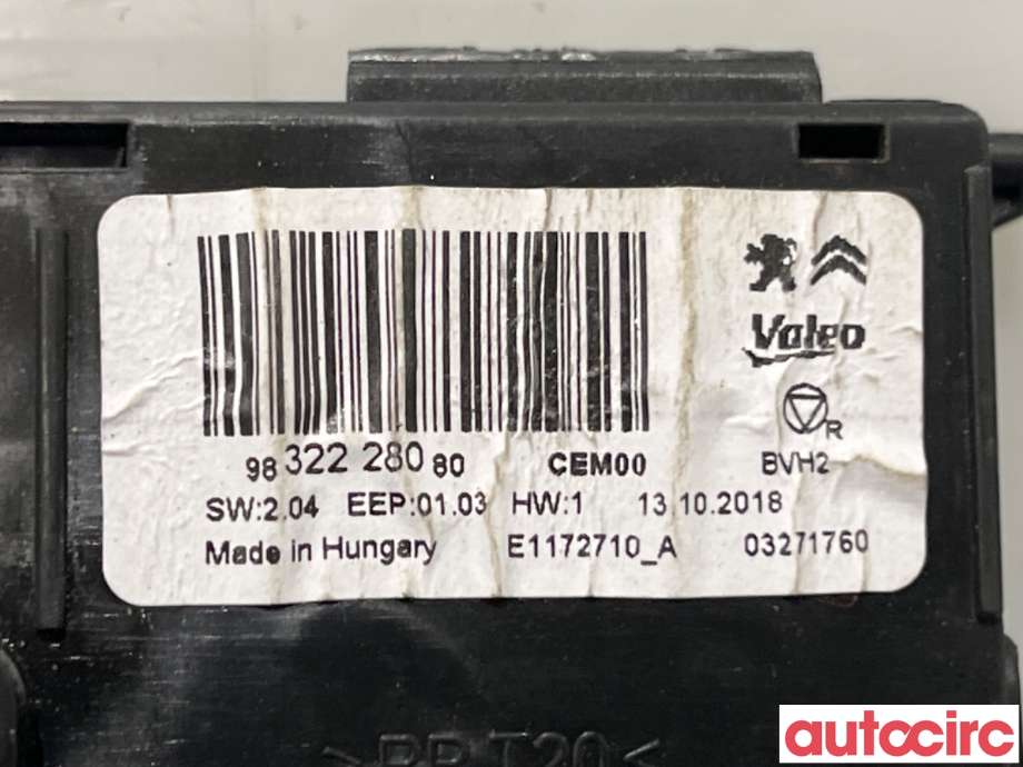 Styreenhet klima/aircondition til Peugeot Expert 2016-->> (Type III)  (PEUGEOT|1616854680|9832228080|1690044080)