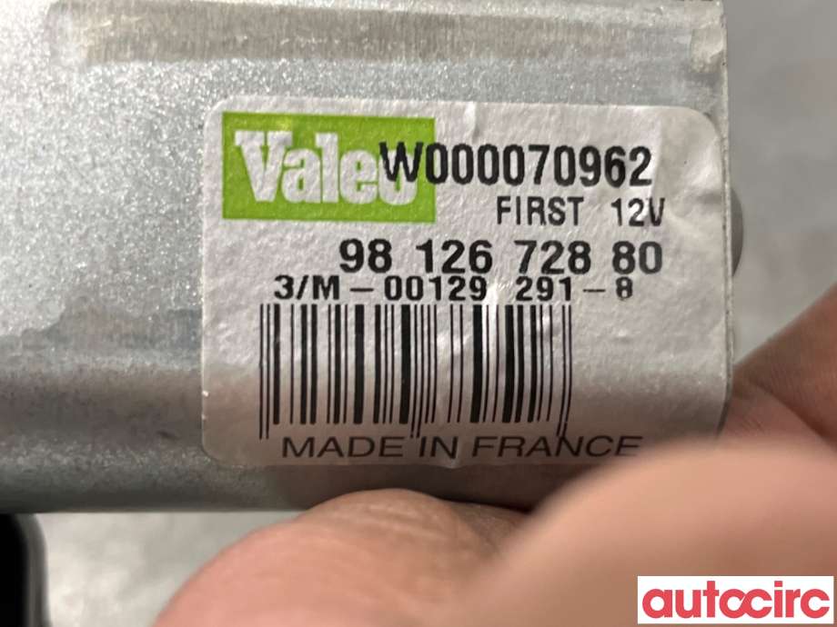Viskermotor bakrute til Peugeot Expert 2016-->> (Type III)  (PEUGEOT|9812672880|W000070962)