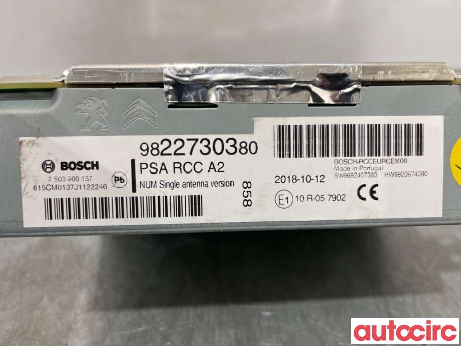 Bilstereo til Peugeot Expert 2016-->> (Type III)  (PEUGEOT|1623807480|7503900137|9822730380)