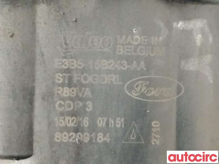 Tåkelykt venstre foran til Ford Ecosport 2016-->>  (FORD|1826337|E3B5-15B234-AA)