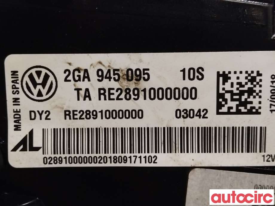 Baklykt venstre til VW T-Roc 2017-->>  (VOLKSWAGEN|2GA945095C|2GA945095)