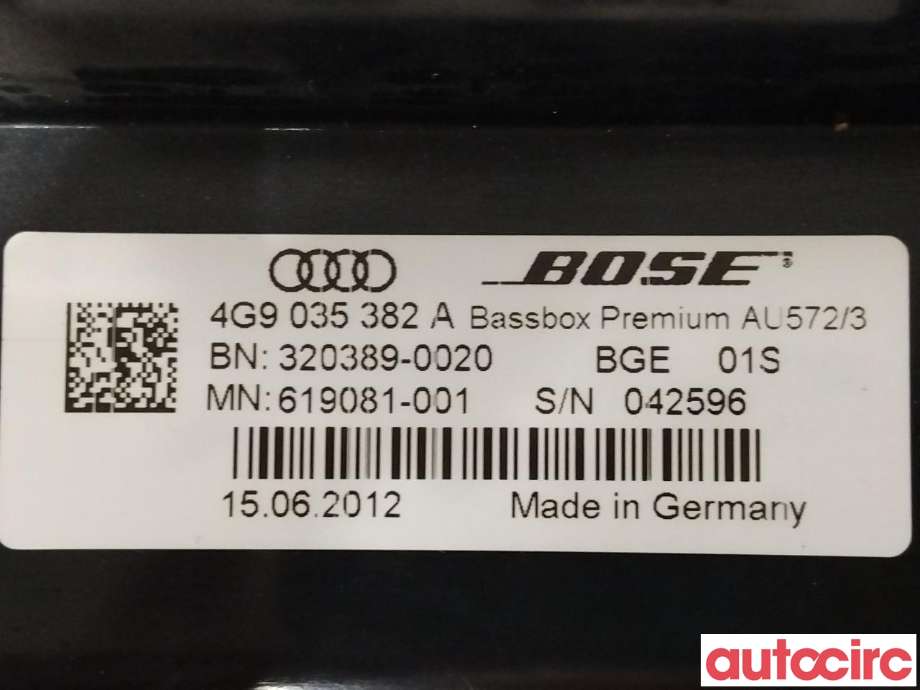 Bilstereo høyttaler til Audi A7 2010-2014 (Type I, Fase 1) (AUDI|4G9035382A)
