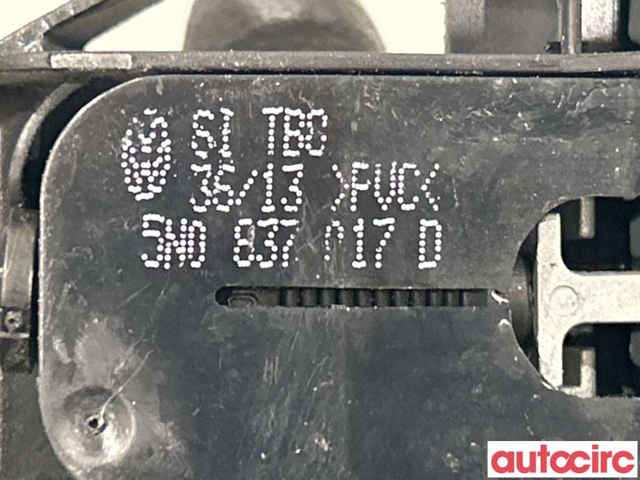 Dørhåndtak utv venstre bak til Audi A3 2012-2016 (Type III, Fase 1)  (AUDI|8V0837205|)
