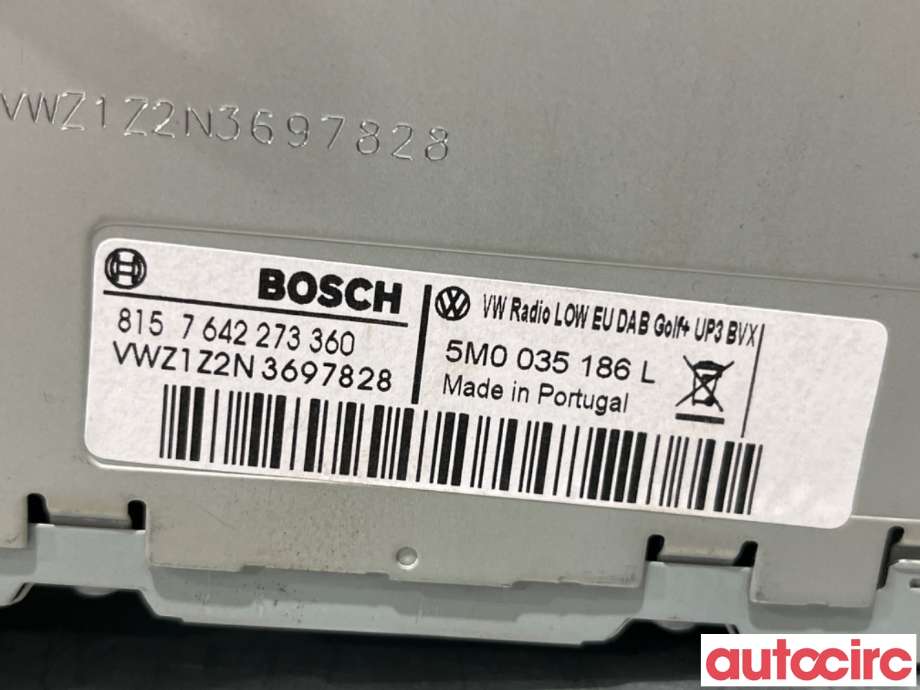 Bilstereo til VW Polo 2014-2017 (Type V, Fase 2)  (VOLKSWAGEN|5M0057186LX|7642273360|5M0035186L)