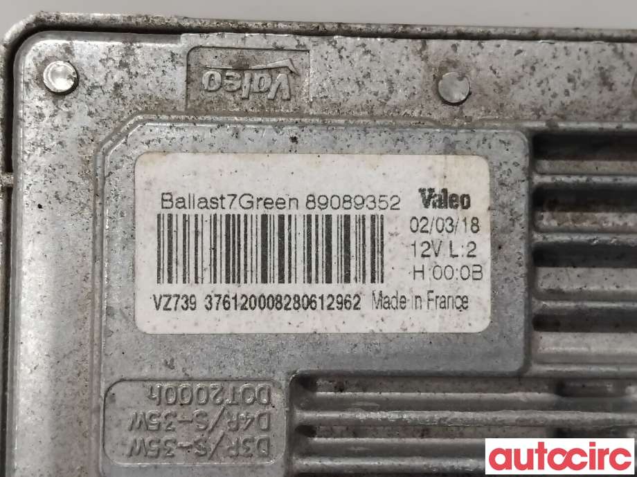 Styreenhet xenon/ballast til Volvo V60/V60 CC 2013-2018 (Type I, Fase 2)  (VOLVO|31297941|89089352|)