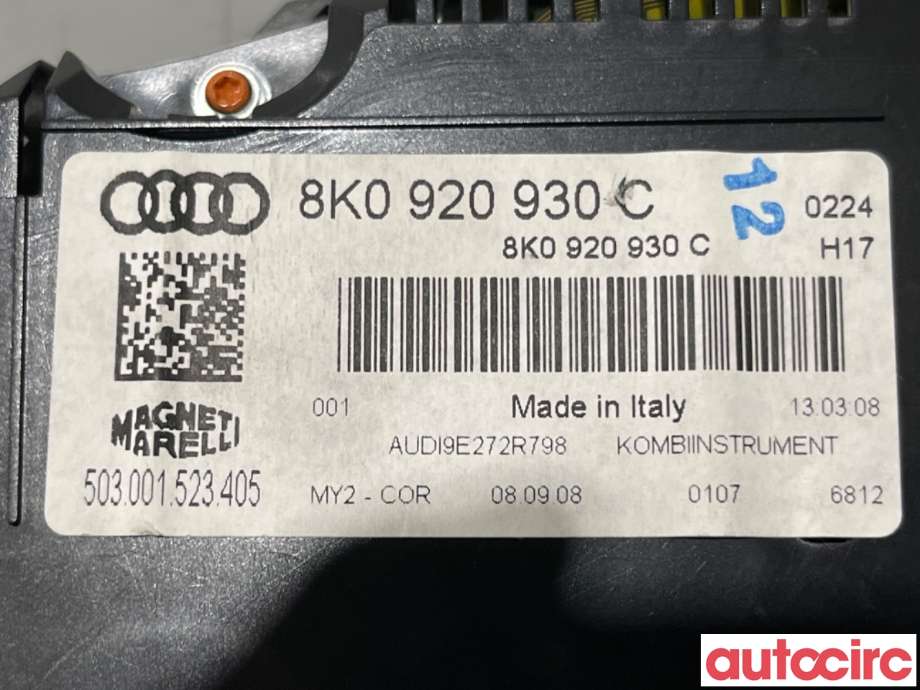 Instrumentpanel til Audi A4 2007-2014 (Type IV) (B8) (B8) (AUDI|8K0920900DX|503001523405|8K0920930C)