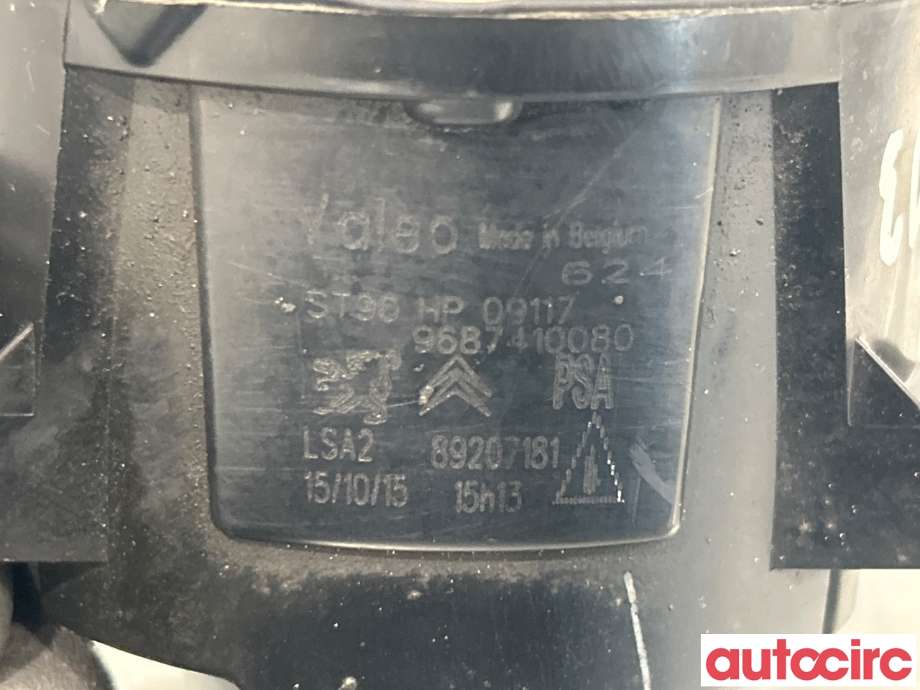 Tåkelykt venstre foran til Citroën C4 2011-2017 (Type II)  (CITROEN|6208Q3|9687410080)