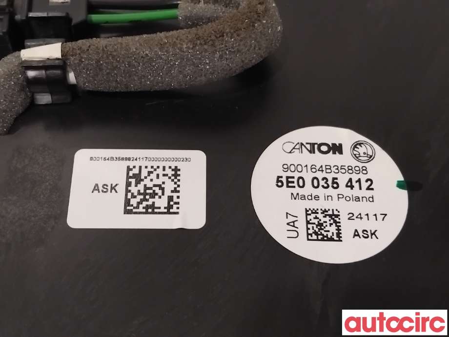 Bilstereo høyttaler til Škoda Octavia 2017-2020 (Type III, Fase 2) (SKODA|5E0035412|900164B35898)