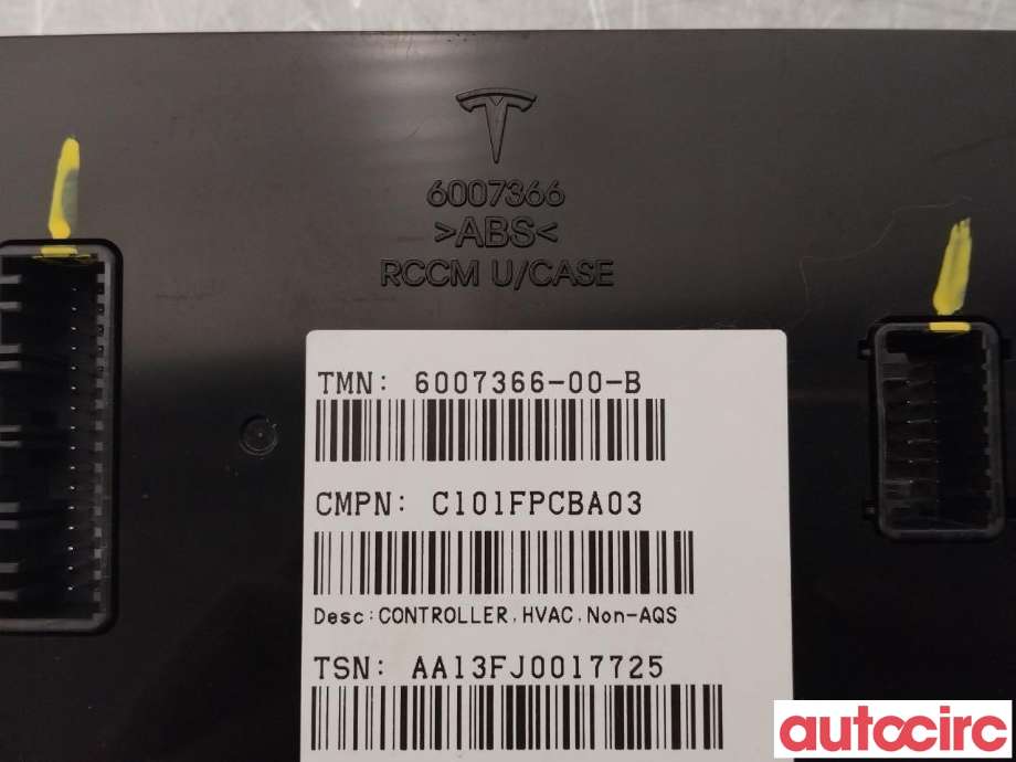 Styreenhet klima/aircondition til Tesla Model S 2013-2016 (Fase 1)  (TESLA|6007366-00-B)