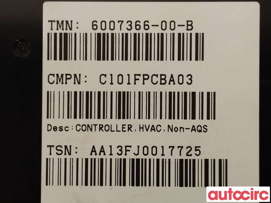 Styreenhet klima/aircondition til Tesla Model S 2013-2016 (Fase 1)  (TESLA|6007366-00-B)