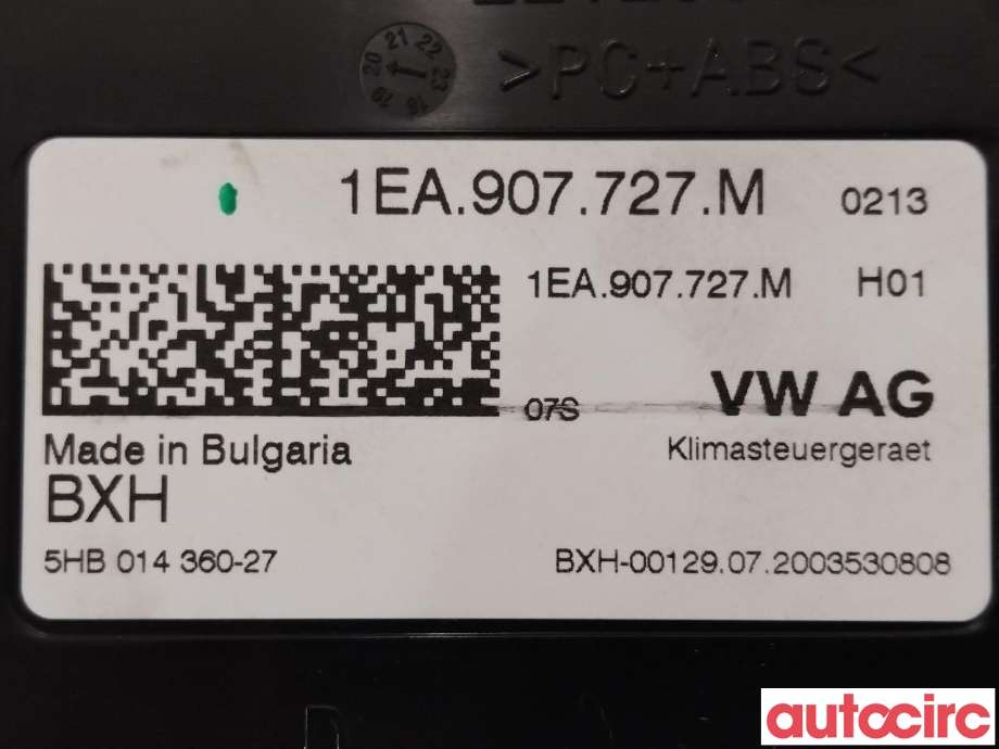 Styreenhet klima/aircondition til VW ID.3 2020-->>  (VOLKSWAGEN|1EA907727AH|1EA907727M)