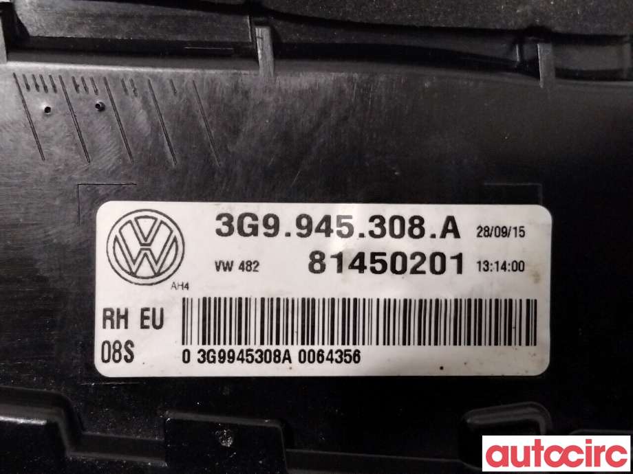 Baklykt høyre indre til VW Passat 2015-2019 (Fase 1) (B8) (B8) (VOLKSWAGEN|3G9945308E|81450201|3G9945308A)