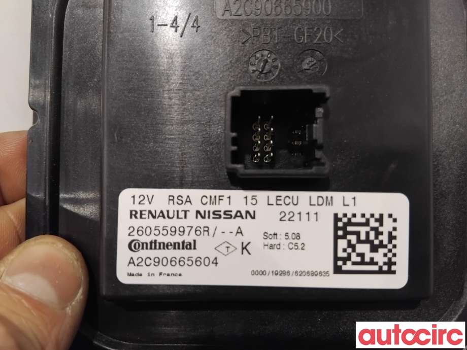 Styreenhet xenon/ballast til Renault Megane 2016-->> Type IV  (RENAULT|260559976R|A2C90665604)