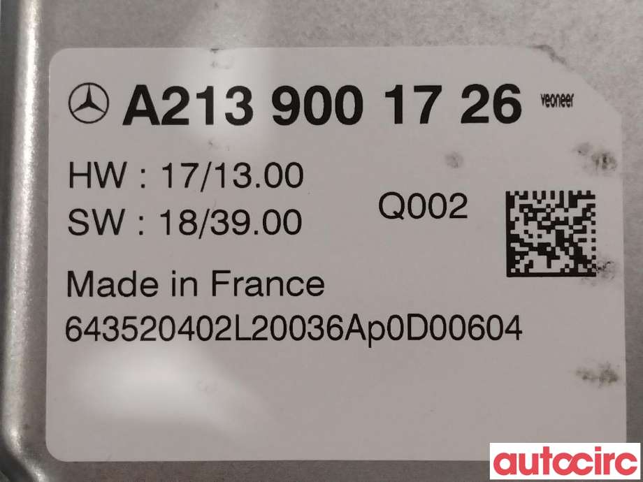 Styreenhet diverse til Mercedes EQC 2019-->>  (MERCEDES|A2139001726)