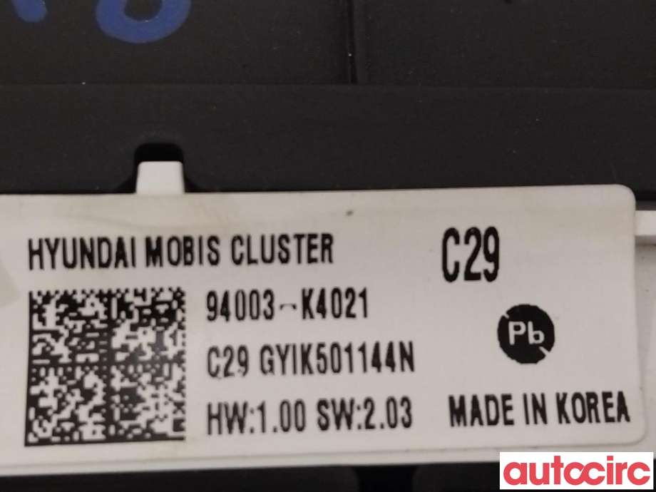 Instrumentpanel til Hyundai Kona 2017-2021 (Type I, Fase 1)  (HYUNDAI|94003K4021)