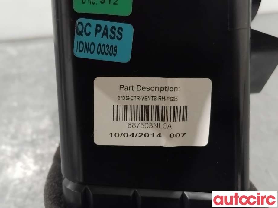 Dashbord friskluftdyse til Nissan Leaf 2011-2017 (Type I)  (NISSAN|687503NL0A|)