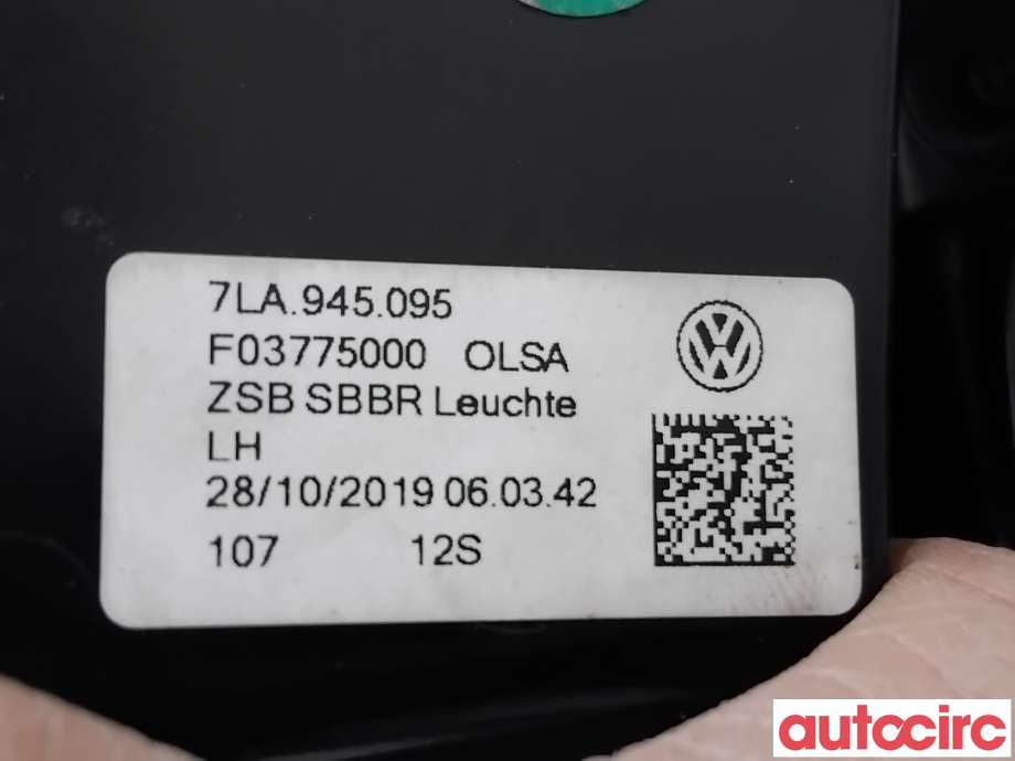 Baklykt venstre til VW Transporter / Caravelle 2019-->> (T6.1) (T6.1) (VOLKSWAGEN|7LA945095||7LA945095J)