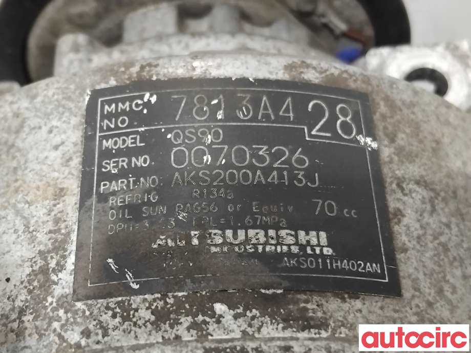 Aircondition kompressor til Mitsubishi ASX 2010-2019  (MITSUBISHI|7813A428|AKS200A413J)