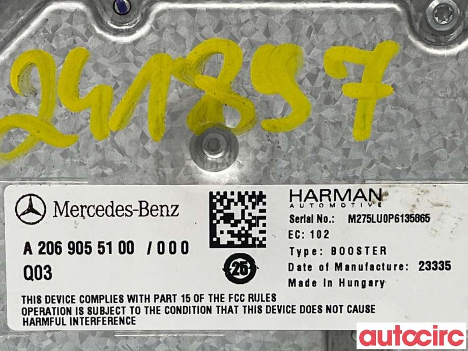 Bilstereo forsterker til Mercedes EQA 2021-->>  (MERCEDES|A2069055100|)