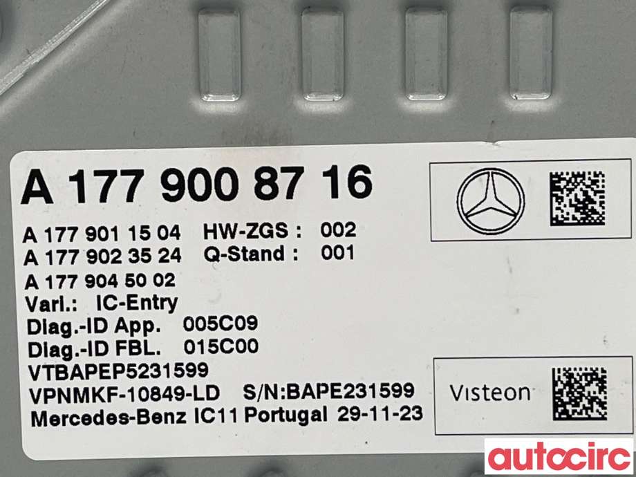 Styreenhet diverse til Mercedes EQA 2021-->>  (MERCEDES|A1779009017||A1779008716)