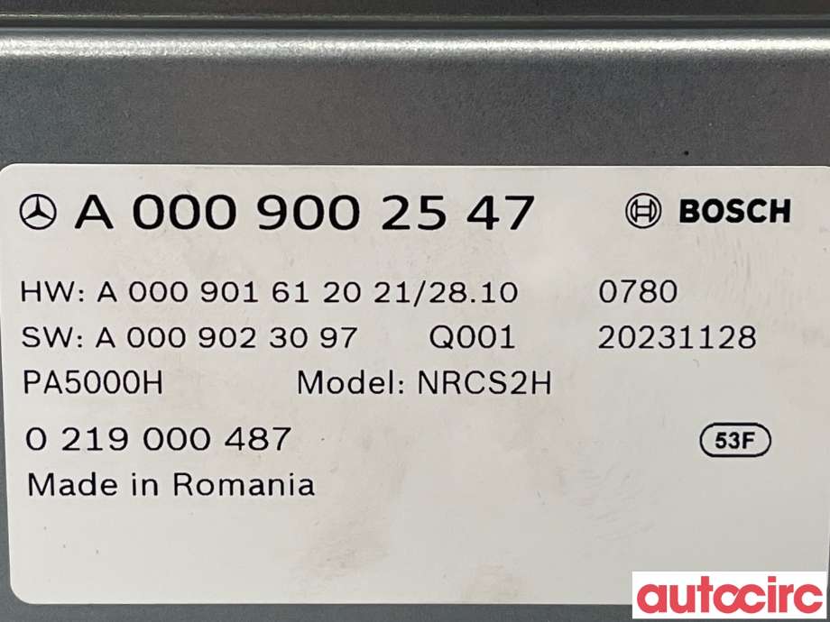 Styreenhet parkering til Mercedes EQA 2021-->>  (MERCEDES|A0009002547|)