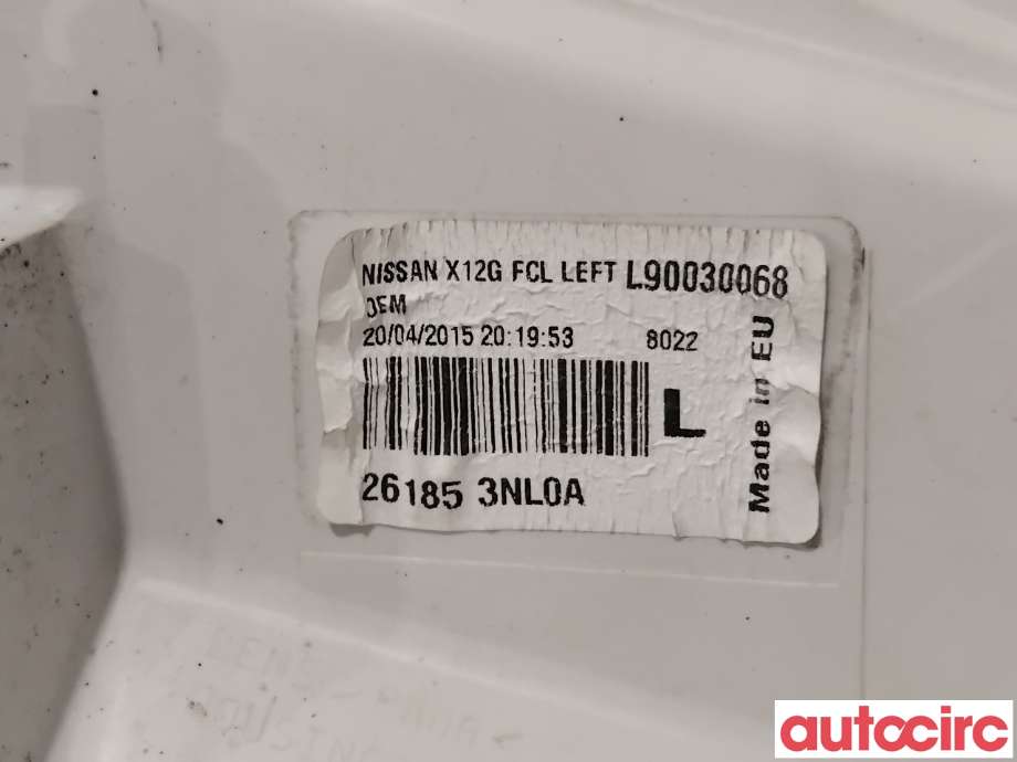 Diverse deler til Nissan Leaf 2011-2017 (Type I)  (NISSAN|261853NL0A|L90030068)