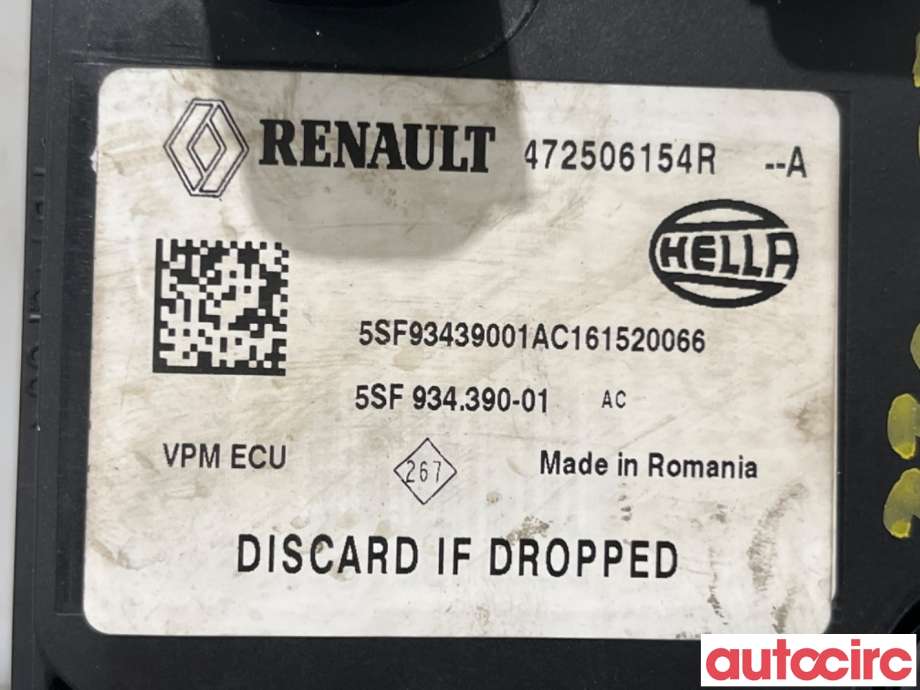 Styreenhet diverse til Renault Kangoo 2008-2021 (Type II)  (RENAULT|472506154R|5SF934390-01)