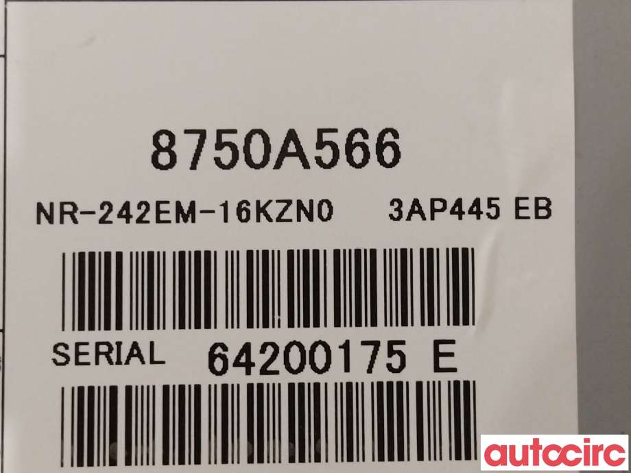 Bilstereo navigasjon til Mitsubishi Outlander 2015-->> (Type III, Fase 2)  (MITSUBISHI|8750A569|NR-242EM-16KZN0)