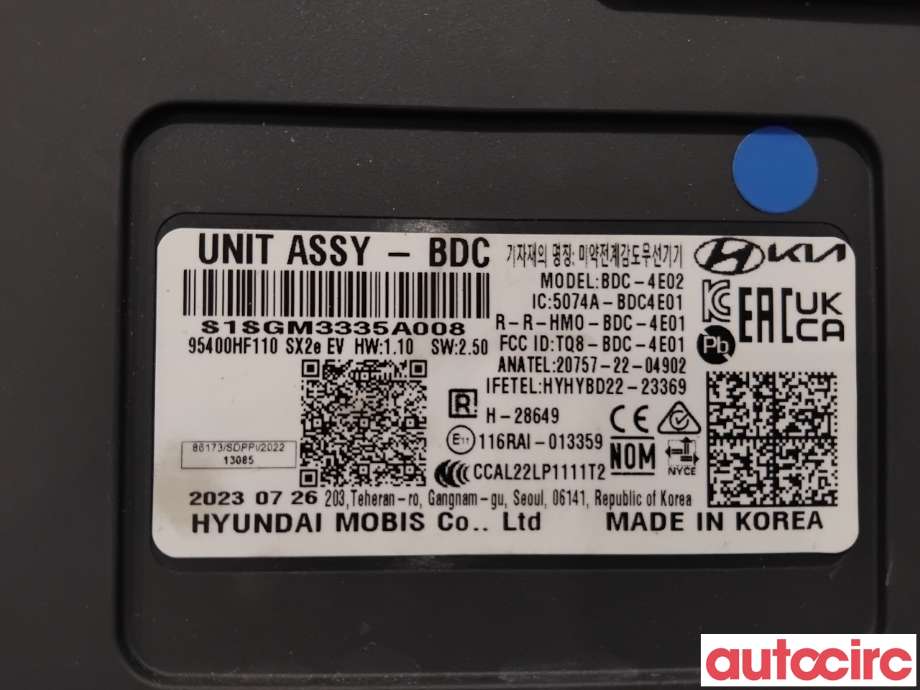 Styreenhet diverse til Hyundai Kona 2021-2023 (Type I, Fase 2)  (HYUNDAI|95400HF110|)