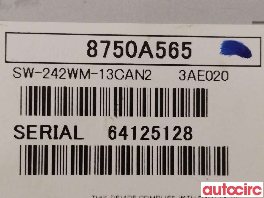 Styreenhet diverse til Mitsubishi Outlander 2015-->> (Type III, Fase 2) (MITSUBISHI|8750A565)