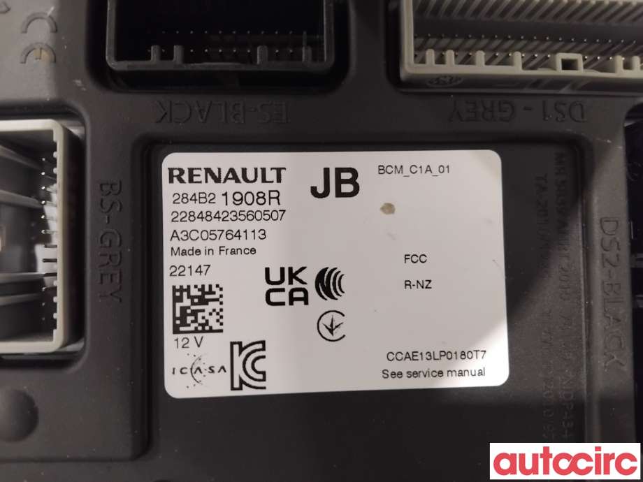 Styreenhet diverse til Renault Megane 2016-->> Type IV  (RENAULT|283G05338R|A3C05924504|283G00510R)