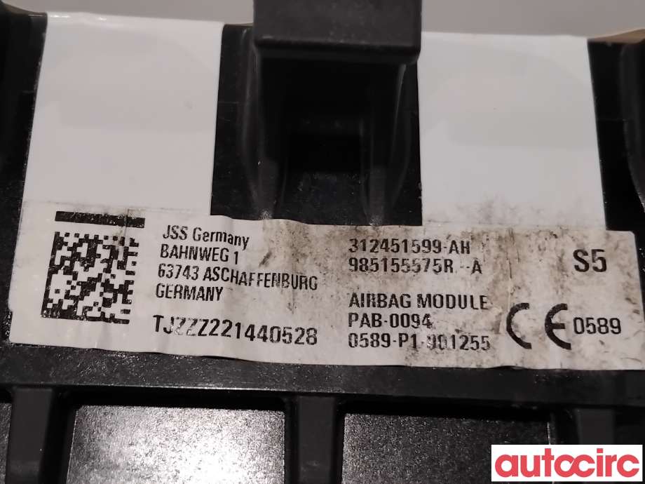 Airbag passasjer til Renault Megane 2016-->> Type IV (RENAULT|985155575R|)