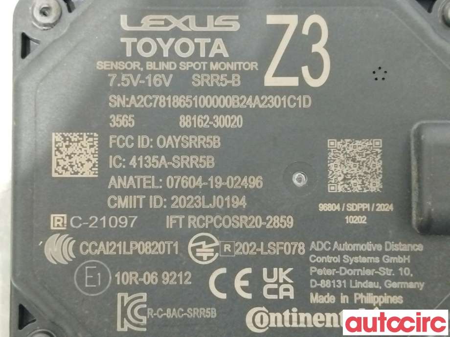 Sensor radar til Toyota bZ4X 2022-->> (TOYOTA|8816250021|8816230020)